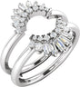 14K White 1/2 CTW Natural Diamond Ring Guard