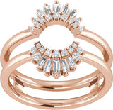 14K Rose Gold 1/2 CTW Natural Diamond Ring Guard