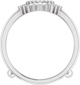 14K White 1/2 CTW Natural Diamond Ring Guard