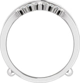 14K White Gold 3/8 CTW Natural Diamond Ring Guard