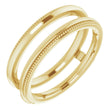 14K Yellow Milgrain Ring Guard