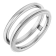 14K White Milgrain Ring Guard