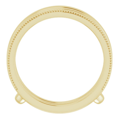 14K Yellow Milgrain Ring Guard