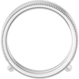 14K White Milgrain Ring Guard