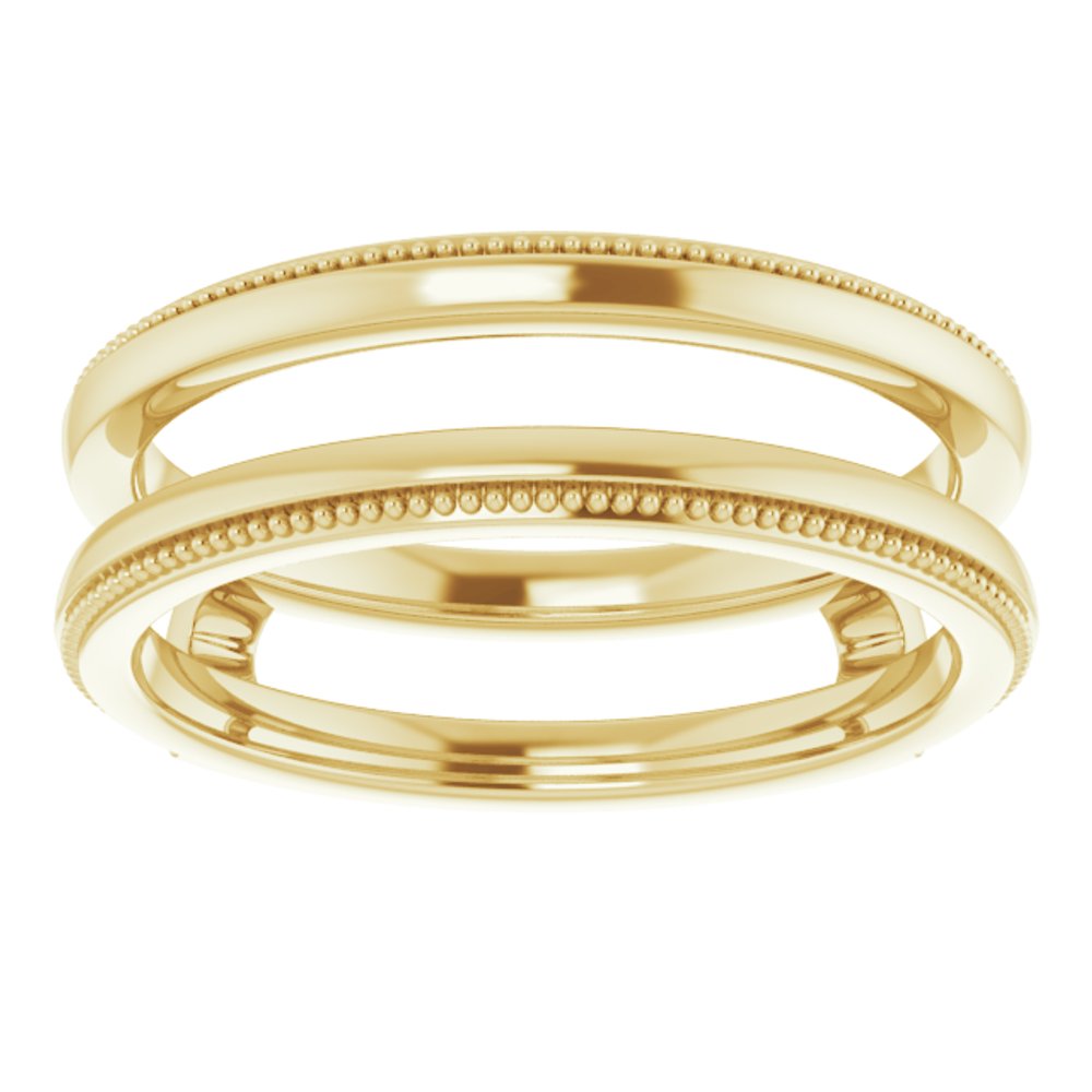 14K Yellow Milgrain Ring Guard