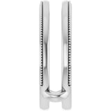 14K White Milgrain Ring Guard