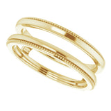 14K Yellow Milgrain Ring Guard