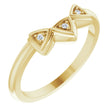 14K Yellow .01 CTW Natural Diamond Three-Stone Contour Band