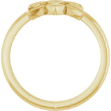14K Yellow .01 CTW Natural Diamond Three-Stone Contour Band