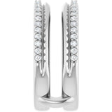 14K White 1/3 CTW Natural Diamond Knife-Edge Ring Guard
