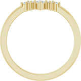 14K Yellow 1/10 CTW Natural Diamond Contour Band