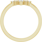 14K Yellow 1/10 CTW Natural Diamond Contour Band