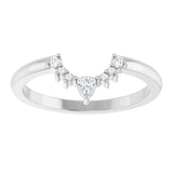 Platinum 1/10 CTW Natural Diamond Contour Band