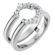 14K White 1/6 CTW Natural Diamond Ring Guard