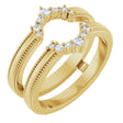 14K Yellow Gold 1/6 CTW Natural Diamond Ring Guard