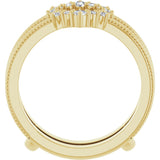 14K Yellow 1/6 CTW Natural Diamond Ring Guard