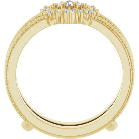 14K Yellow 1/6 CTW Natural Diamond Ring Guard