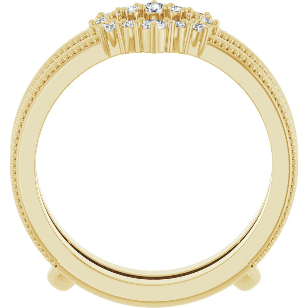 14K Yellow 1/6 CTW Lab-Grown Diamond Ring Guard