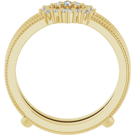 14K Yellow Gold 1/6 CTW Lab-Grown Diamond Ring Guard