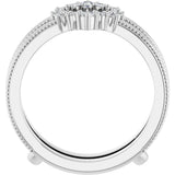 14K White 1/6 CTW Natural Diamond Ring Guard