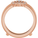 14K Rose Gold 1/6 CTW Natural Diamond Ring Guard