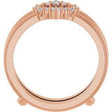 14K Rose Gold 1/6 CTW Natural Diamond Ring Guard
