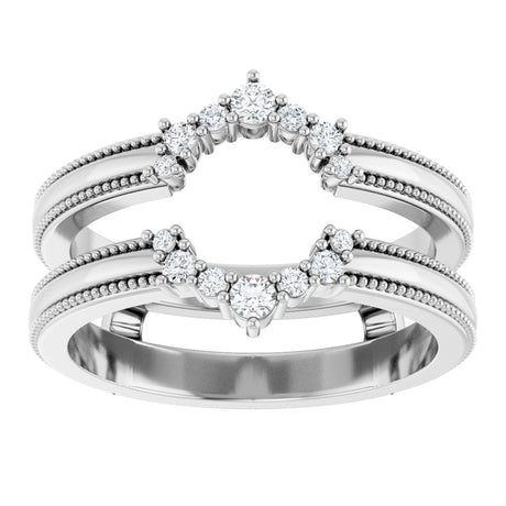 14K White Gold 1/6 CTW Lab-Grown Diamond Ring Guard
