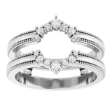 14K White Gold 1/6 CTW Lab-Grown Diamond Ring Guard