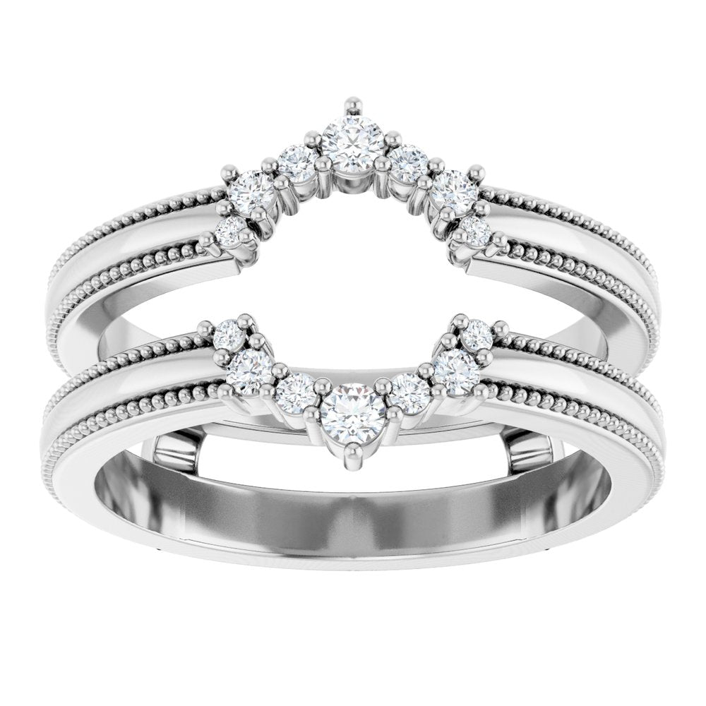 14K White 1/6 CTW Lab-Grown Diamond Ring Guard