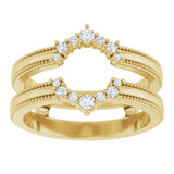 14K Yellow Gold 1/6 CTW Natural Diamond Ring Guard