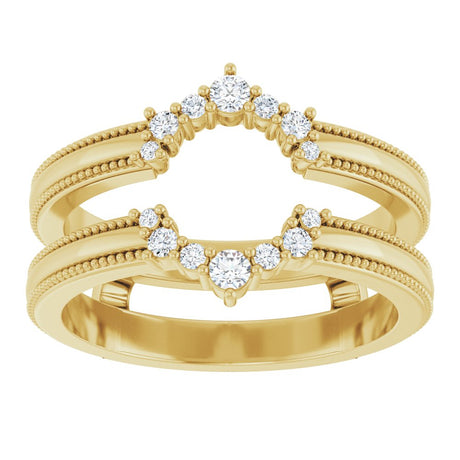 14K Yellow 1/6 CTW Natural Diamond Ring Guard