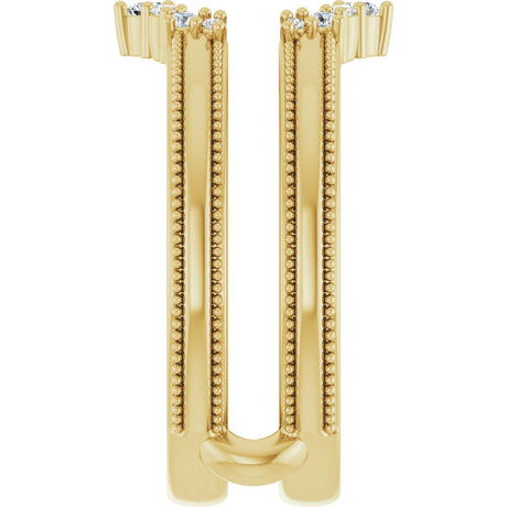 14K Yellow Gold 1/6 CTW Lab-Grown Diamond Ring Guard