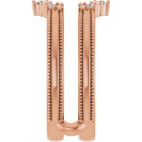 14K Rose Gold 1/6 CTW Natural Diamond Ring Guard