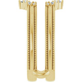 14K Yellow Gold 1/6 CTW Natural Diamond Ring Guard
