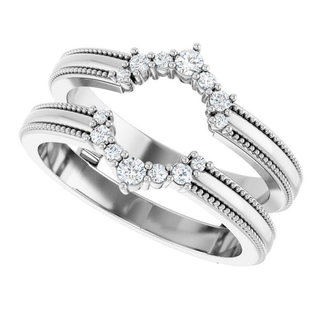 14K White 1/6 CTW Lab-Grown Diamond Ring Guard