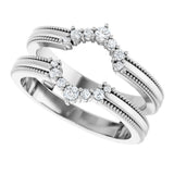 Platinum 1/6 CTW Lab-Grown Diamond Ring Guard