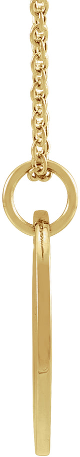 14K Yellow Sagittarius Zodiac Disc 16-18" Necklace