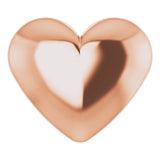 14K Rose Puffed Heart Pendant