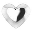 14K White Gold Puffed Heart Pendant