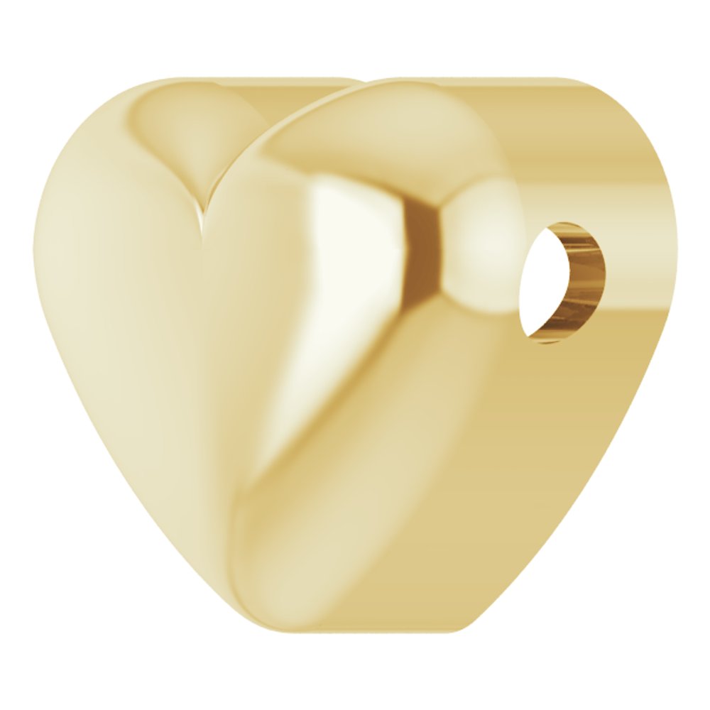 14K Yellow Gold Puffed Heart Pendant