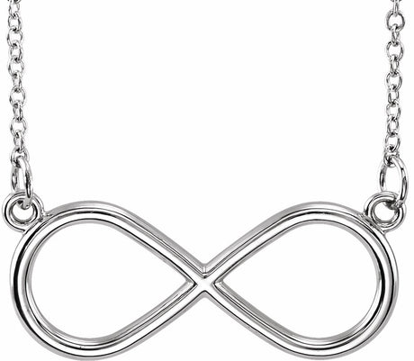 14K White Infinity 17" Necklace