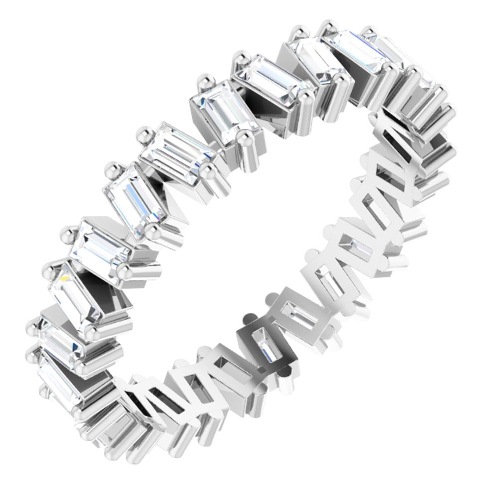 Platinum 7/8 CTW Natural Diamond Eternity Band Size 6
