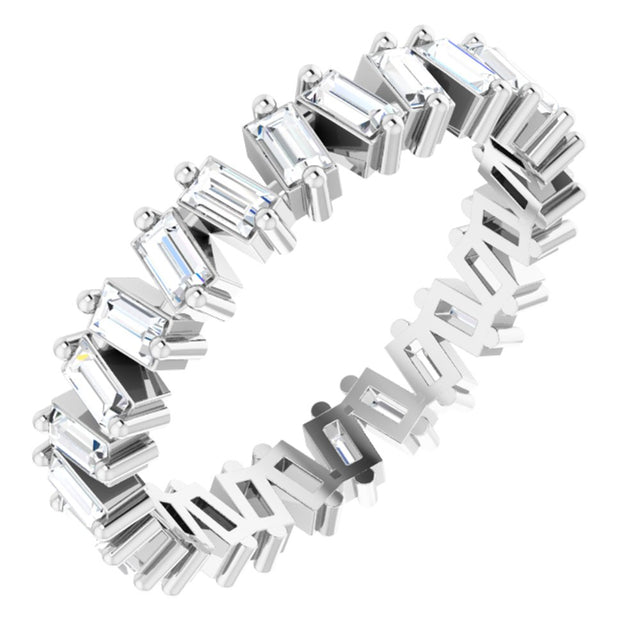Platinum 7/8 CTW Natural Diamond Eternity Band Size 6