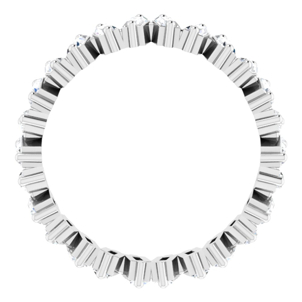 Platinum 7/8 CTW Natural Diamond Eternity Band Size 6