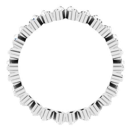 Platinum 7/8 CTW Natural Diamond Eternity Band Size 6