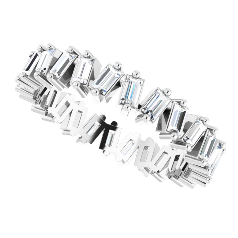Platinum 7/8 CTW Natural Diamond Eternity Band Size 6