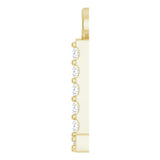 14K Yellow .03 CTW Natural Diamond Initial L Dangle