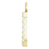 14K Yellow .05 CTW Natural Diamond Initial J Dangle