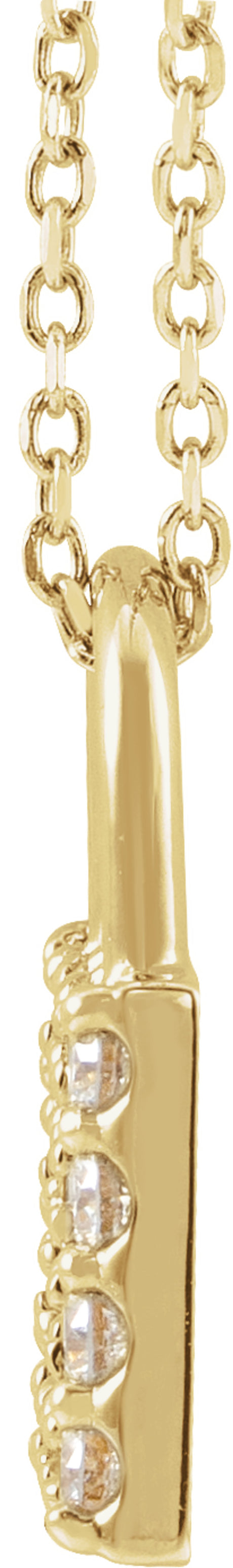 14K Yellow Gold 1/2 CTW Natural Diamond Lock 16-18" Necklace