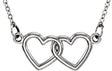 14K White Gold Tiny Posh® Double Heart 16-18" Necklace 